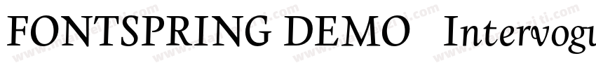 FONTSPRING DEMO   Intervogue Med Ob字体转换